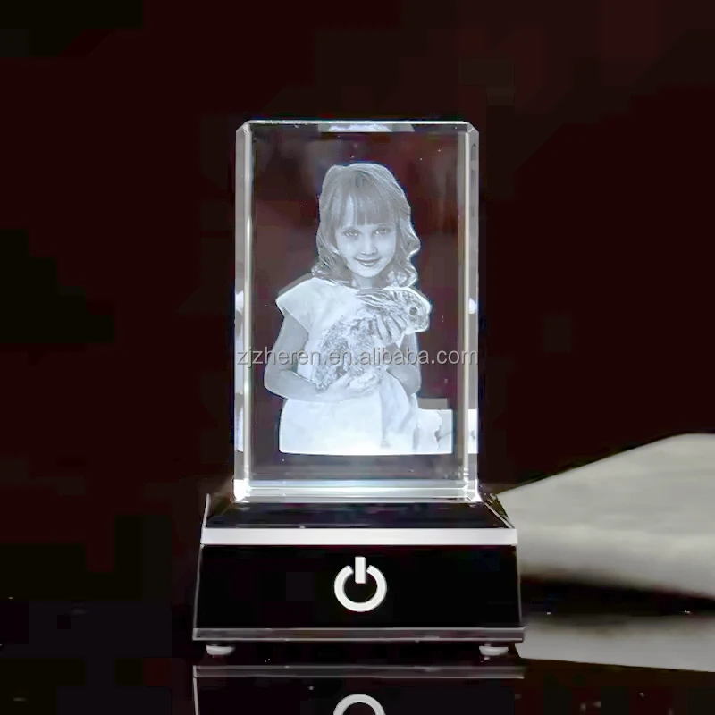 Factory Direct Supply & Customized 3D Laser Engraved Photo Crystal Cube - 3D Crystal Engraving Etched Glass