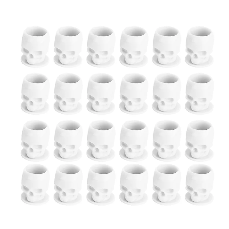 Latest Disposable Multi-colored Skull Tattoo Ink Cup for Semi-permanent Eyebrow Tattooing Skull Ink Cup