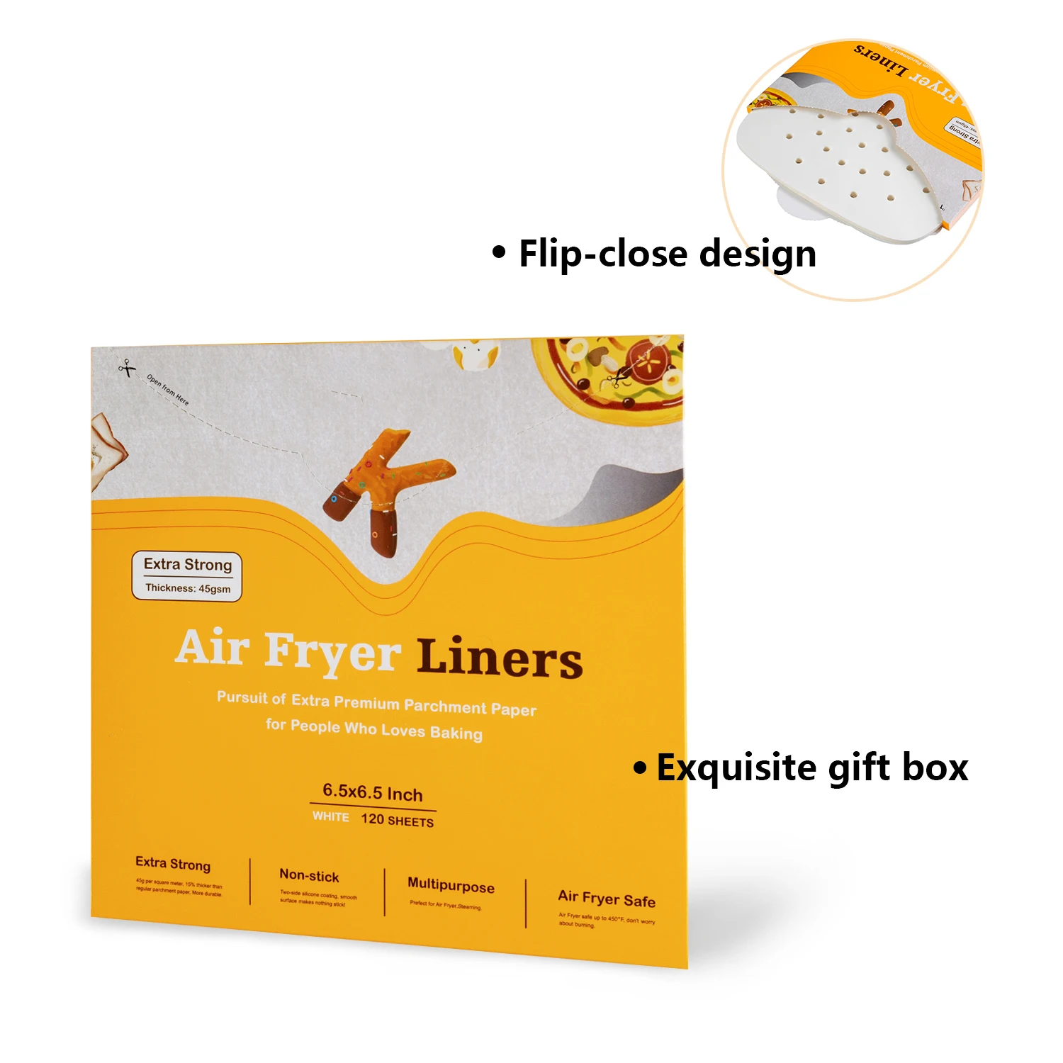 a4 Greaseproof Freezer Paper Food Packaging Custom Parchment Sheets Brown Kraft Paper Food Wrapping Paper