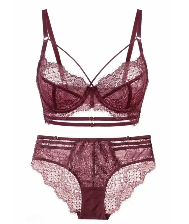 Хит продаж, женский кружевной бюстгальтер, комплект, модный кружевной прозрачный бюстгальтер пуш-ап, Комплект трусов, Женский комплект нижнего белья