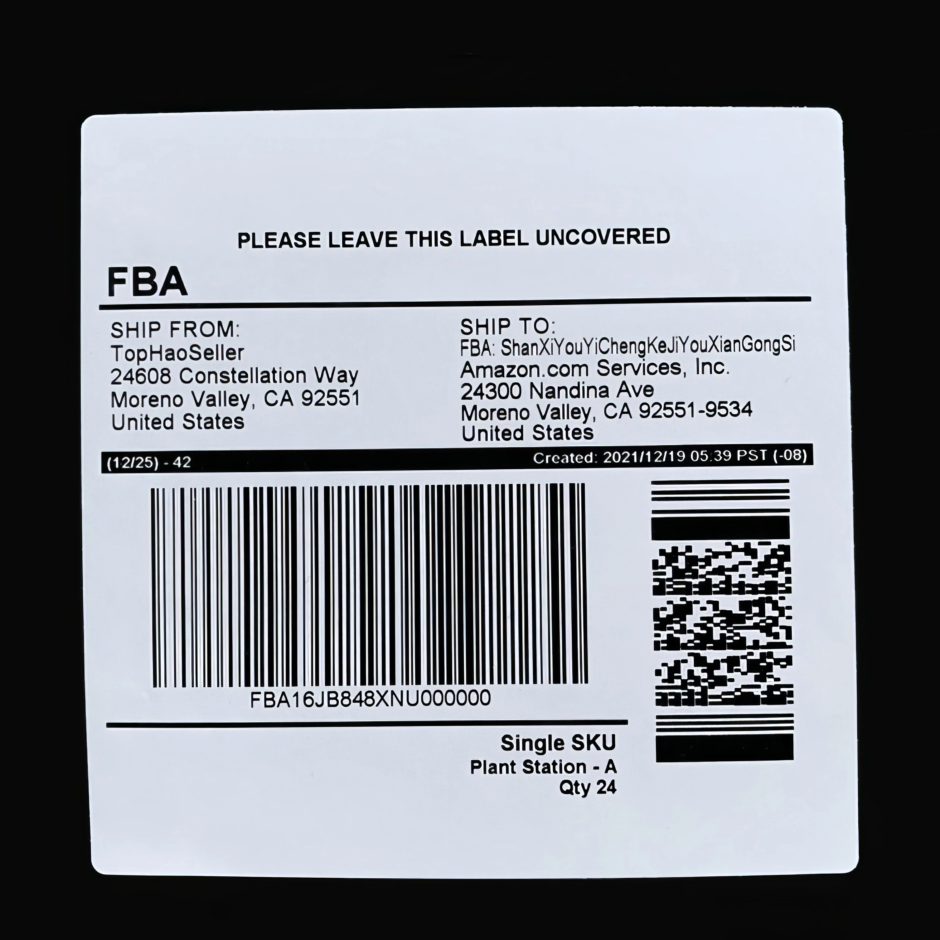 Outer box box mark sku sticker warehouse barcode serial number label printing