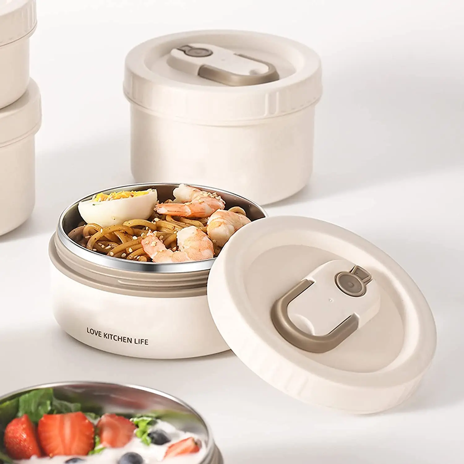 Factory Price Manufacturer Supplier Leak Proof Microwaveable Bento Box Portable Stackable Food Container Storage Lunch Box Bento