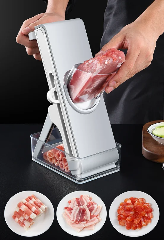 Capped artifact Kitchen hand shake vegetable cutter lever lemon slicer shredder shaved shredders cutting meat machine