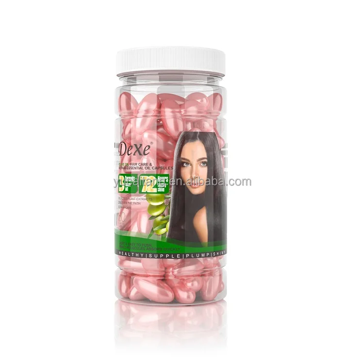 Dexe Ready Stock Витамин Е масло для волос сыворотка увлажняющая капсула 60 софтгель в одном флаконе