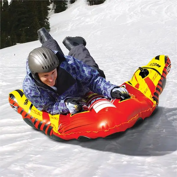 Winter Snow Ski Fun Heavy Duty PVC Inflatable Wing Sledge Manta Ray Snow Tube Sledge