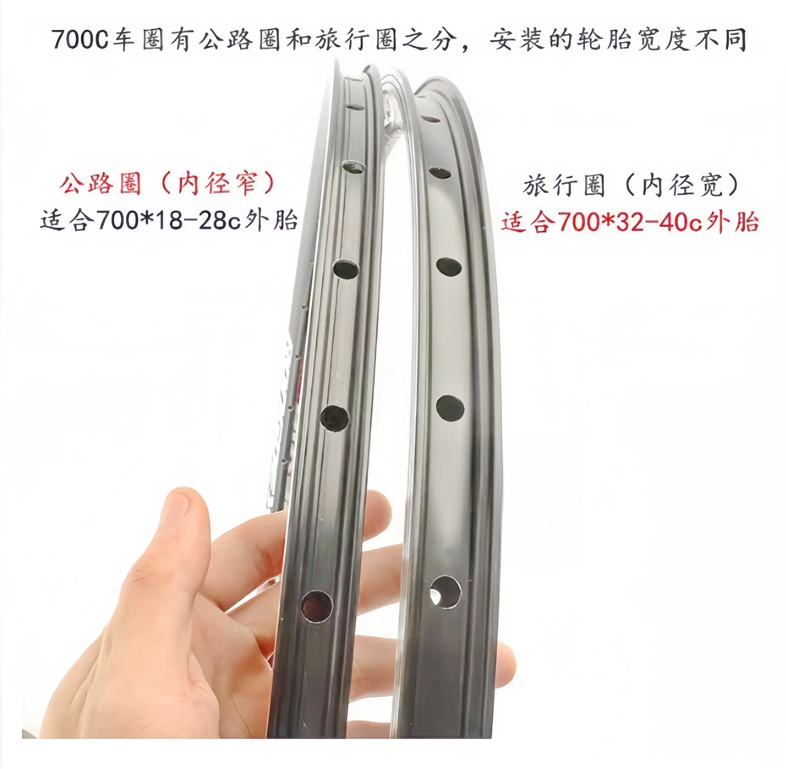 Bicycle rim 700C  aluminum alloy rim 20/24/28/32/36 hole rim