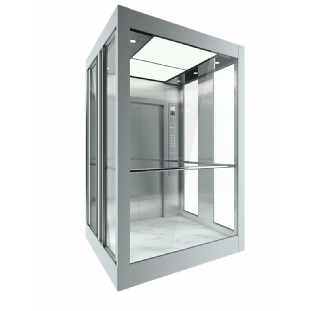 Safety Large Capacity Elevator Square/Round Panoramic Glass Elevator Capsule Lift Elevator