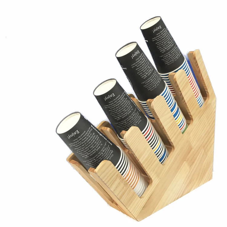 Premium Bamboo Cup Holder Practical Design Coffee Cup Holder