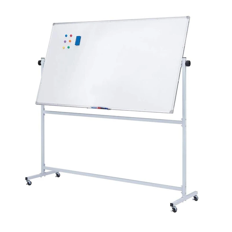 
Large Mobile Magnetic White Board With Stand Double Sided Dry Erase Portable Whiteboard 