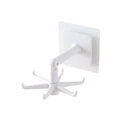 Kitchen Hook Organizer Rack 360 Degrees Rotatable Shelf Accessories Organizer Hook Storage Cupboard Storage Cabinet Shelf Hooks