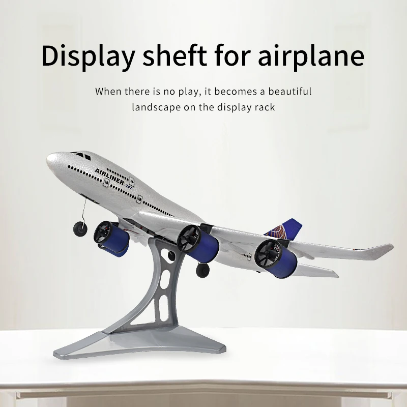 Foam Plane Boeing 747 Airliner Radio Control Outdoor Flying Aircraft Toys 2.4G 3 Channel RC Glider Airplane For Adult
