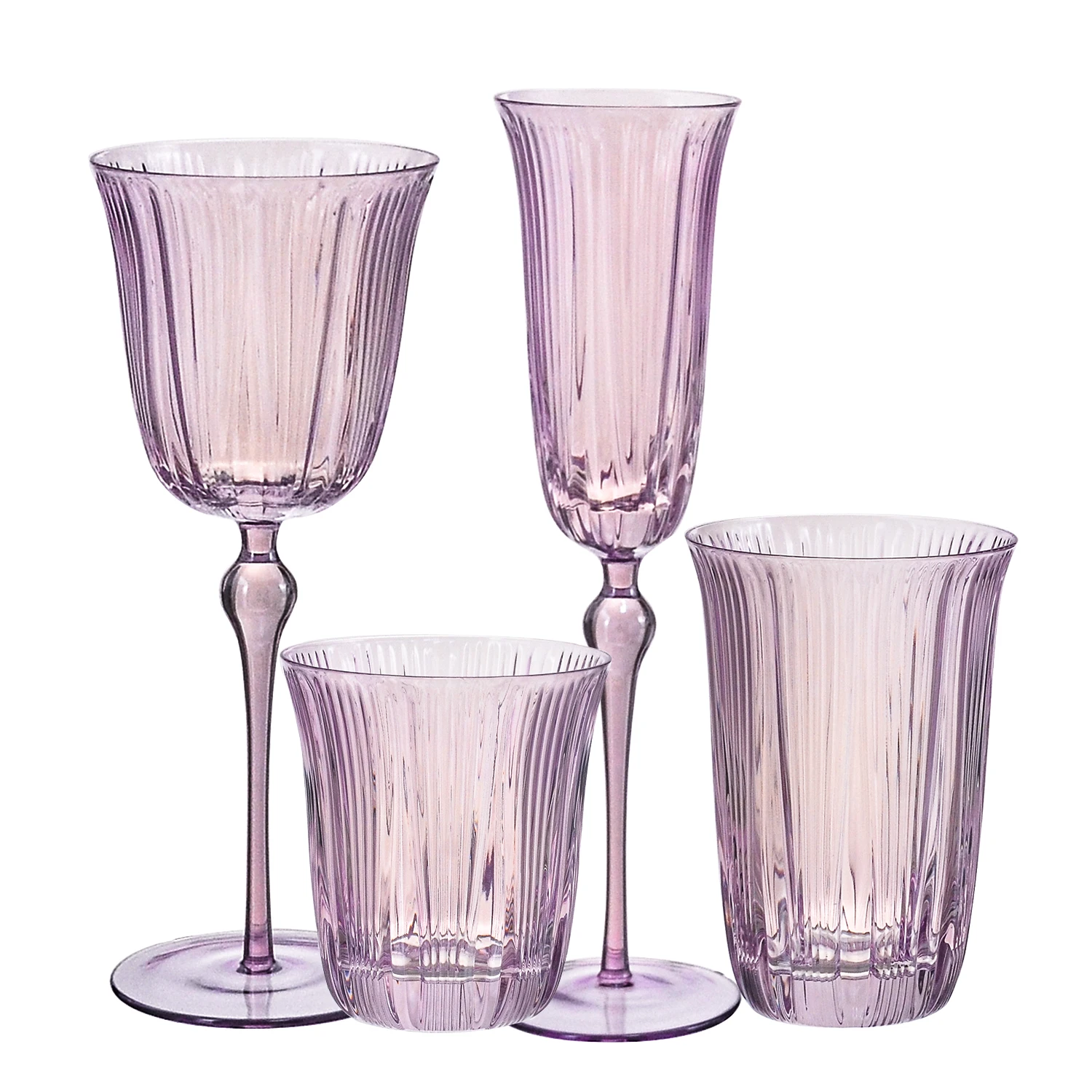 Samyo Luxury vintage Ribbed grey colored Red Wine Decanter Crystal Glass Decanter for Restaurant Hotel Bar