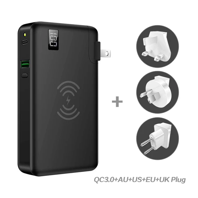 Мобильный магнитный беспроводной внешний аккумулятор 10000 мАч USB C PD 20 Вт быстрое зарядное устройство для iPhone 12 Pro Max Xiaomi Mi (1600323445166)