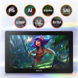 BOSTO 16inch graphic drawing tablet for computer for kids pen Display Screen Monitor low Price 8192 level pressure