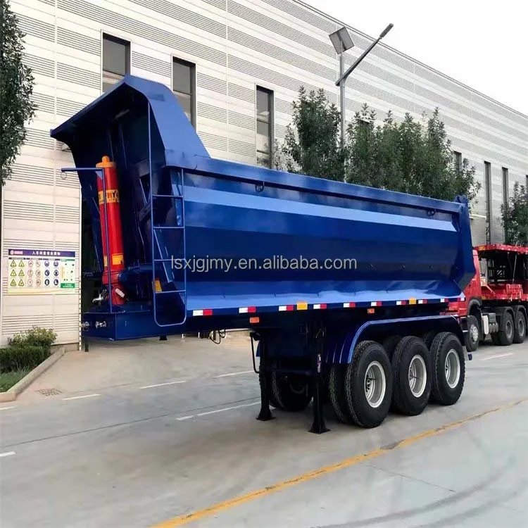 stone coal sand 4Axle 16 Wheels 40cbm Rear Hydraulic Lifting  TipTipper rear end dump tipper Semi Trailer
