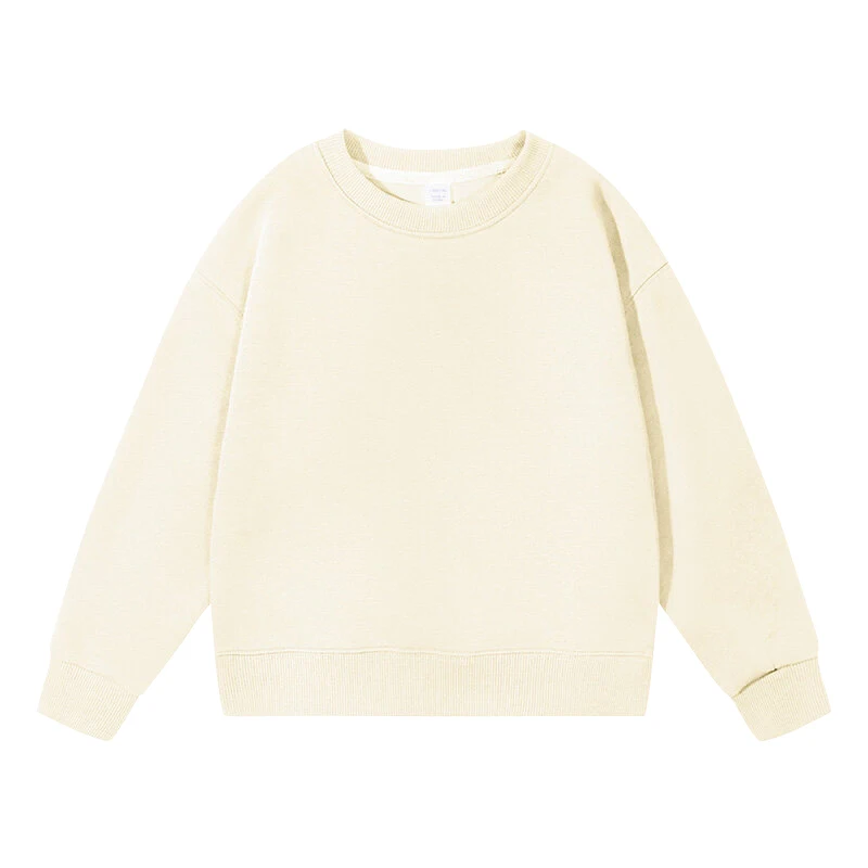320 GMS Custom Logo O Neck Child Long Sleeve Youth Cotton T shirts