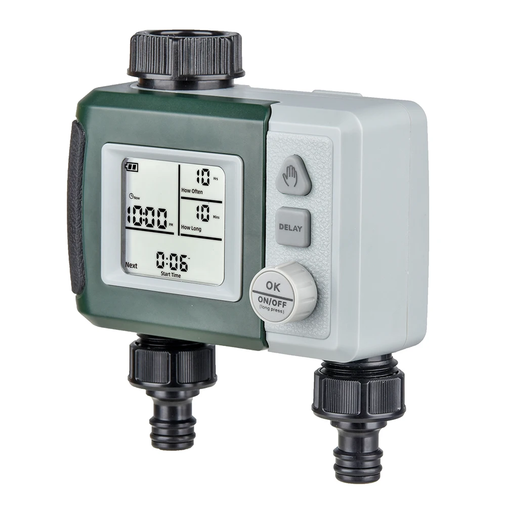 Ningbo garden pool lawn automatic big screen waterproof intelligent 2 port irrigation control timer for irrigation system