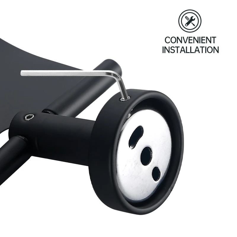 Hotel modern wall mounted  stainless steel matte black toilet bathroom accessories set