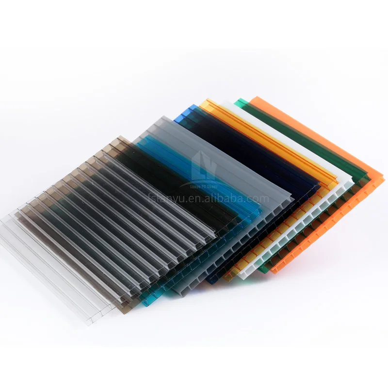 Greenhouse Plastic Sheets Pc Hollow Sheets Virgin Clear Polycarbonate Hollow Sheet For Garden Greenhouses
