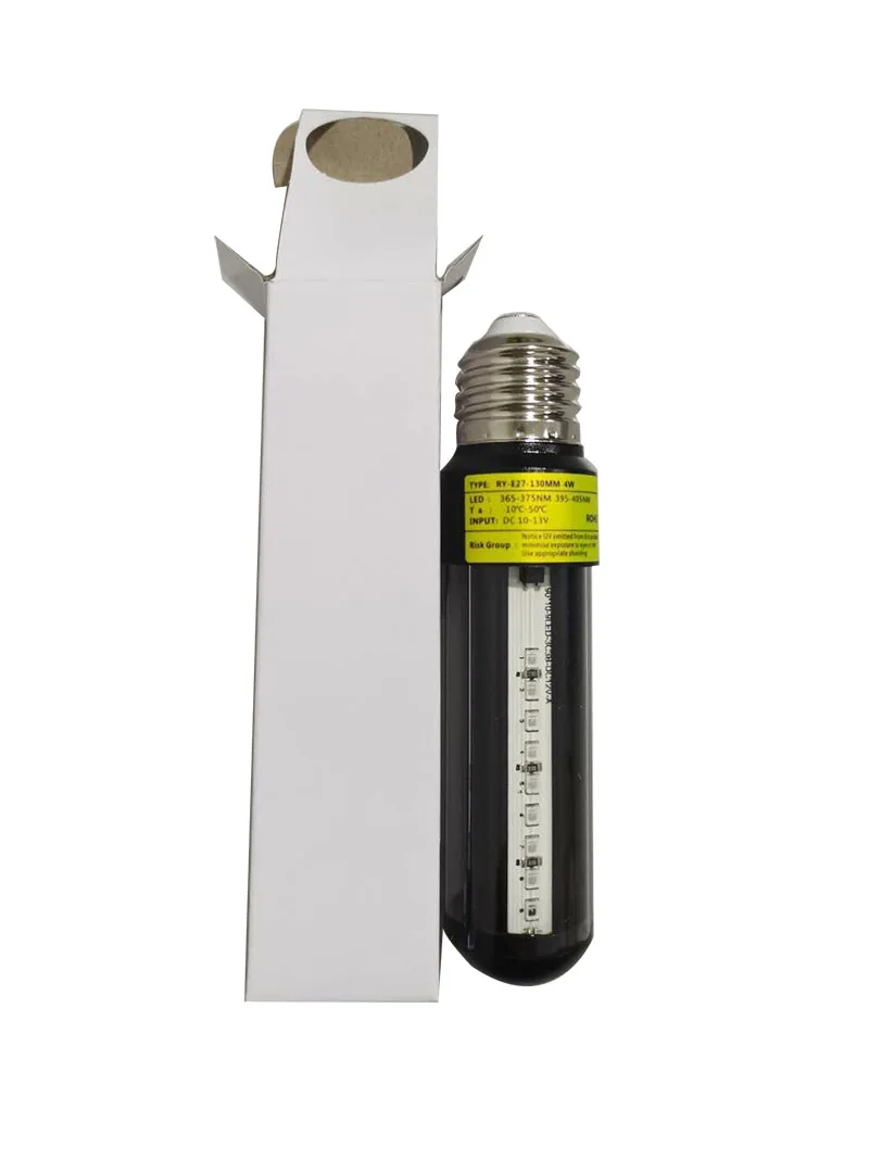 4W 6W 8W Uv Led E27 винт многогранная светодиодная ультрафиолетовая трубка с двойной длиной волны uva365 нм + uva395 противомоскитная сетка