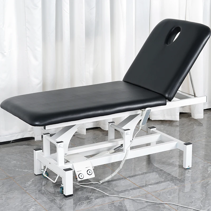 Hot Sale Electric Facial Bed Adjustable Treatment Massage Table with 2 or 1 motors