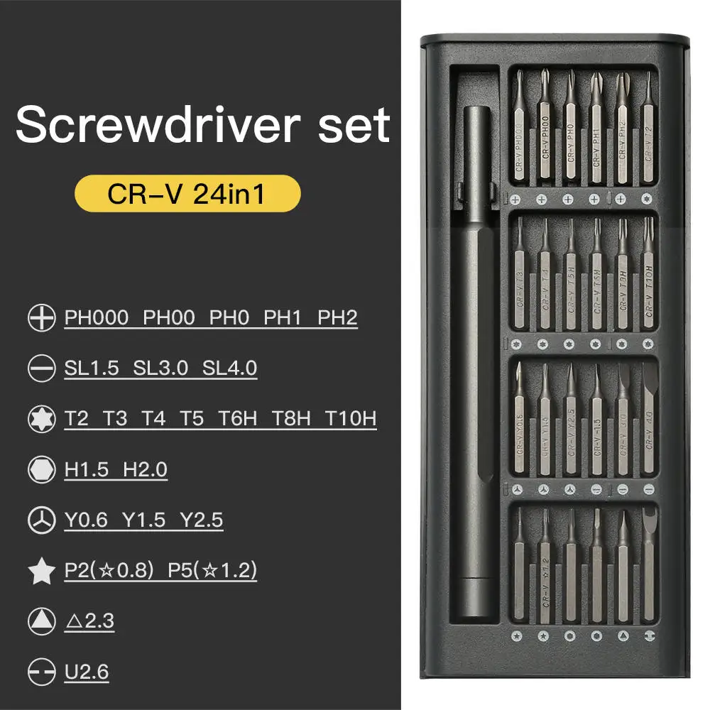 Precision Screwdriver Set Abs Box Mini Screwdriver Set 25pcs Mobile Phone Repair Tools For Iphone