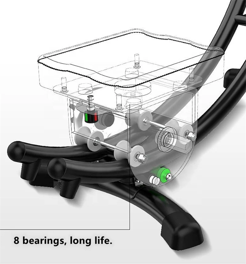 Wholesale fitness equipment indoor abdominal device folding roller coaster lazy waist abdominal machine