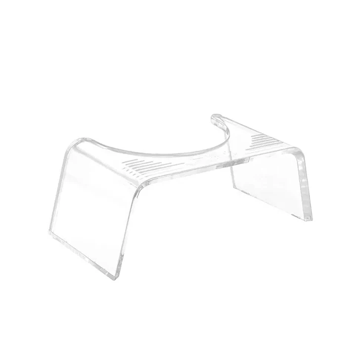 Factory made  Non-Slip Acrylic Toilet Stool Clear Bathroom Poop Stool Adults Pooping Stool  on the Sides