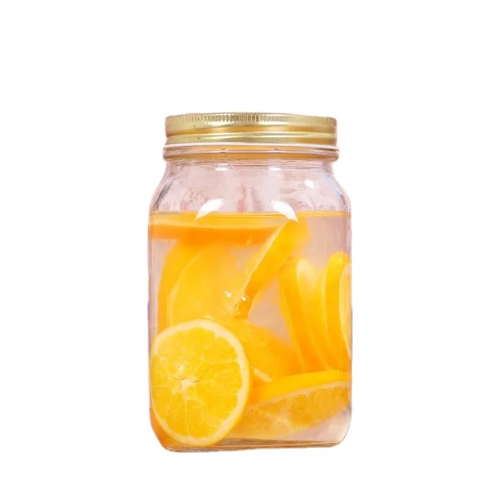 
Round Shape Clear Carved Storage Glass Honey Jar Mason Jar With with screw top lid 