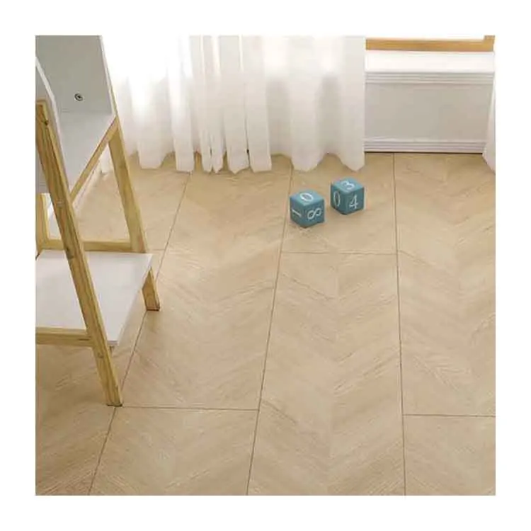 waterproof Fireproof Spc Flooring 8mm Herringbone Hybrid Interlocking Floor Tiles