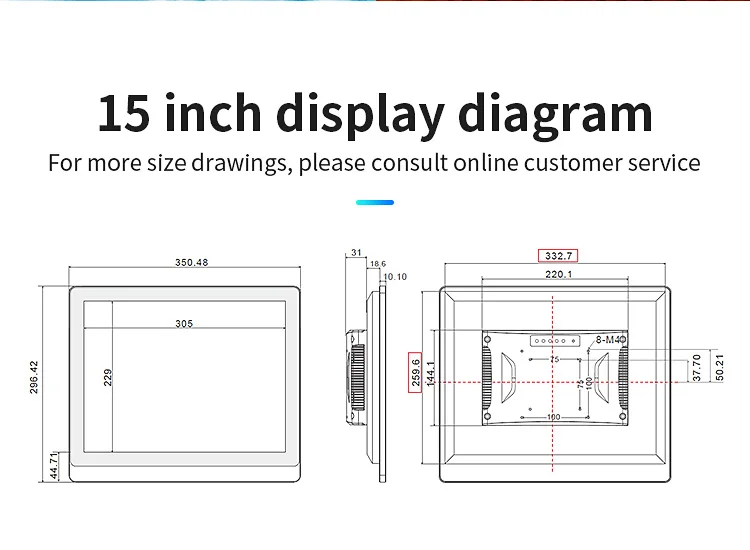 Touchthink 15 Inch Factory OEM ODM 15 Inch 1024*768 Android 9.0 Android 10.0 Panel PC Industrial Touch Screen All In One PC