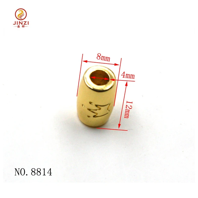 Jewelry Accessories Making Customize Engraved Metal Beads Company Logo Beads For Bracelet