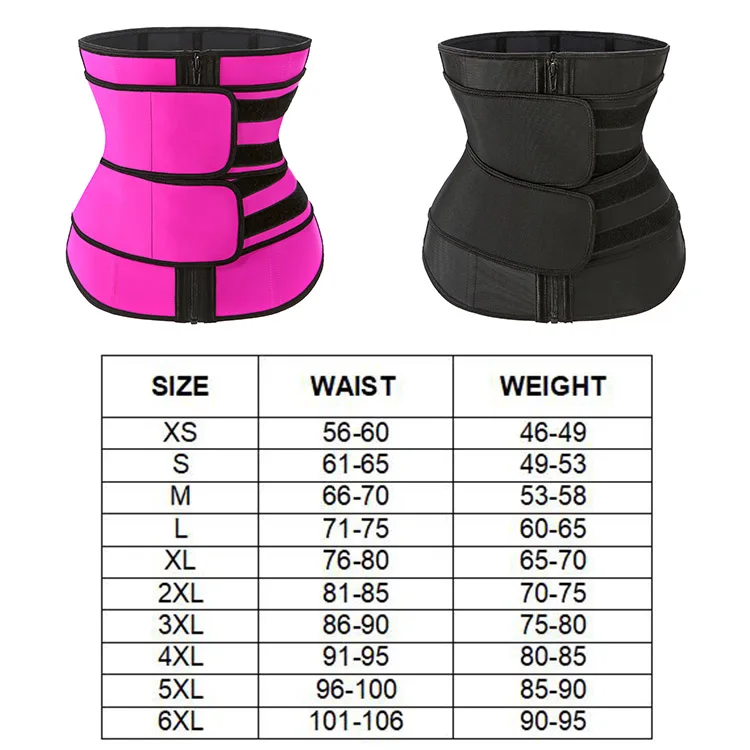 Wholesale Custom Logo Double Compression Belt Slimming Workout Latex Waist Trainer Corset Black Private Label Belt For Ladies