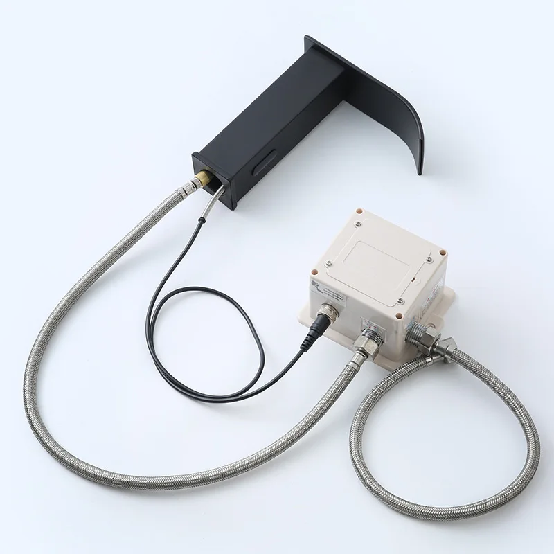 Modern Smart Bathroom Basin Mixing Sensor Faucet 304 Stainless Steel Touchless Infrared Saving Waterfall Automatic Taps Faucet