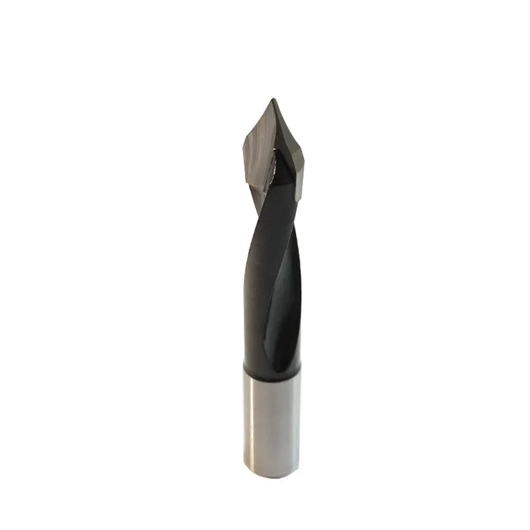 Electric tool drill Carbide drill bit Woodworking spiral groove V-type through-hole drill