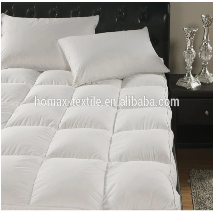 Duck Feather and Down Mattress Topper Goose Down Filled with  5cm Extra Thick  Gusset Mattress Topper
