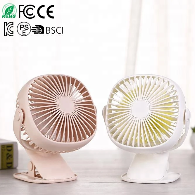 usb rechargeable personal portable clip table fan Portable Stroller Fan LED Display 6000mAh Battery Operated Mini Clip Fan