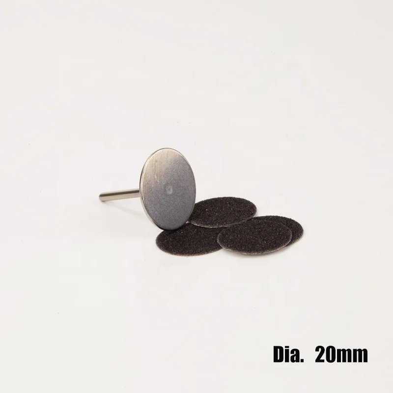 China Professional Foot Callus Remover Diameter 15mm 20mm 25mm Stainless Steel Pedicure Disk Podo Disc Holder for Drill Machine