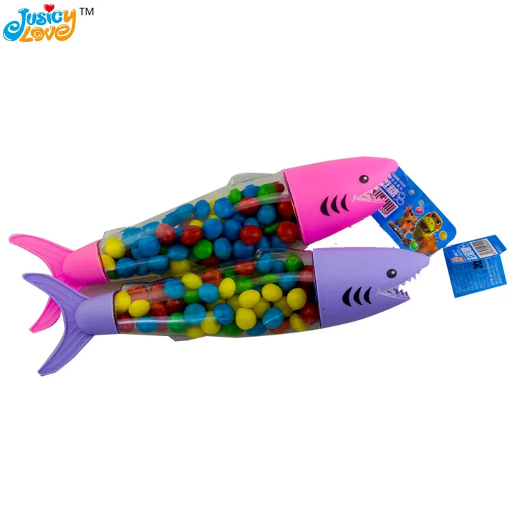 High-Quality Wholesale Colorful Shark Toy With Fruit Flavor Hard Candy