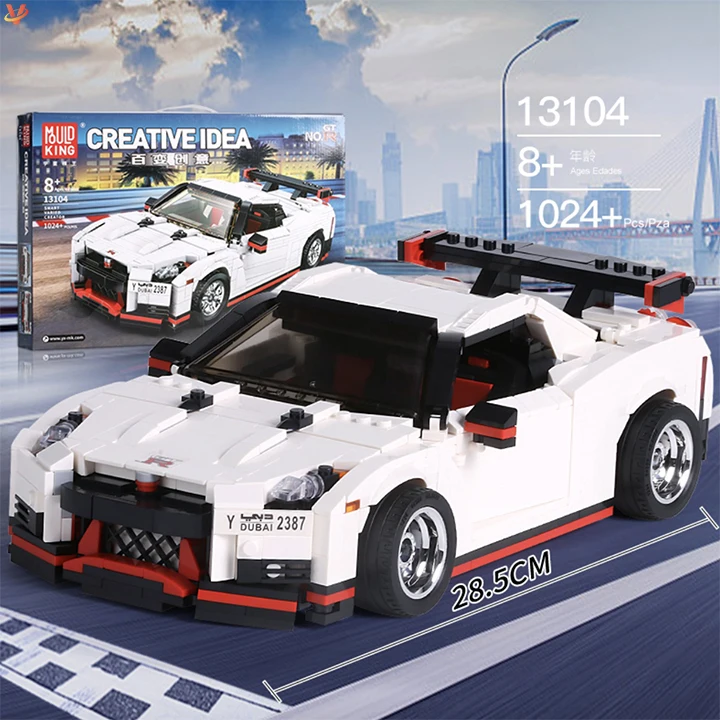MOULD KING 13104 Super Racing Sport Car Creative Idea Series Vehicle Bricks MOC Building Blocks Sets Toys for Kids