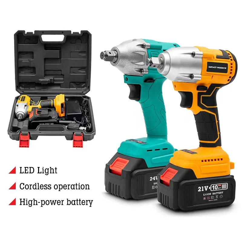 High quality heavy duty auto repair high power cordless operation electric torque wrenches impact lithium wrench socket set