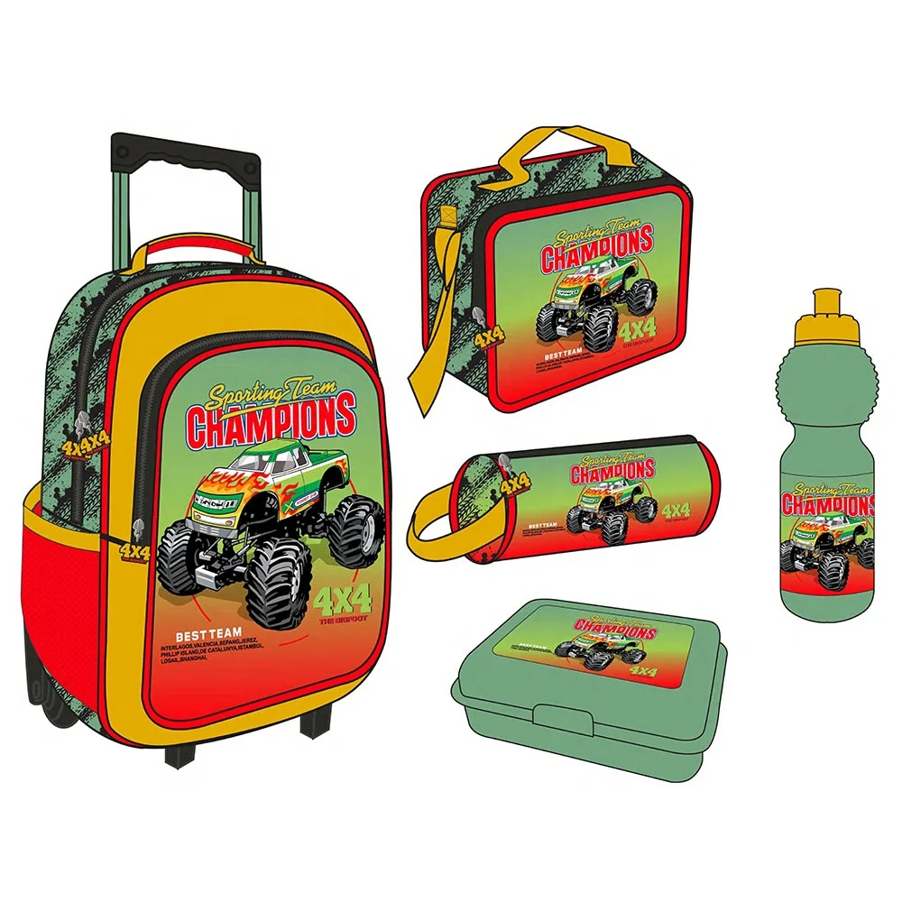 Toddler Backpack for School Boys Kindergarten Elementary Kids Backpack 5 in 1 School Trolley Bag