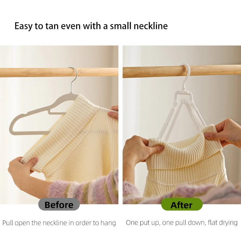 SHIMOYAMA Travel Hangers Foldable Clothes Hangers Plastic Portable Travel Accessories Space Saving for Travel & Home Use