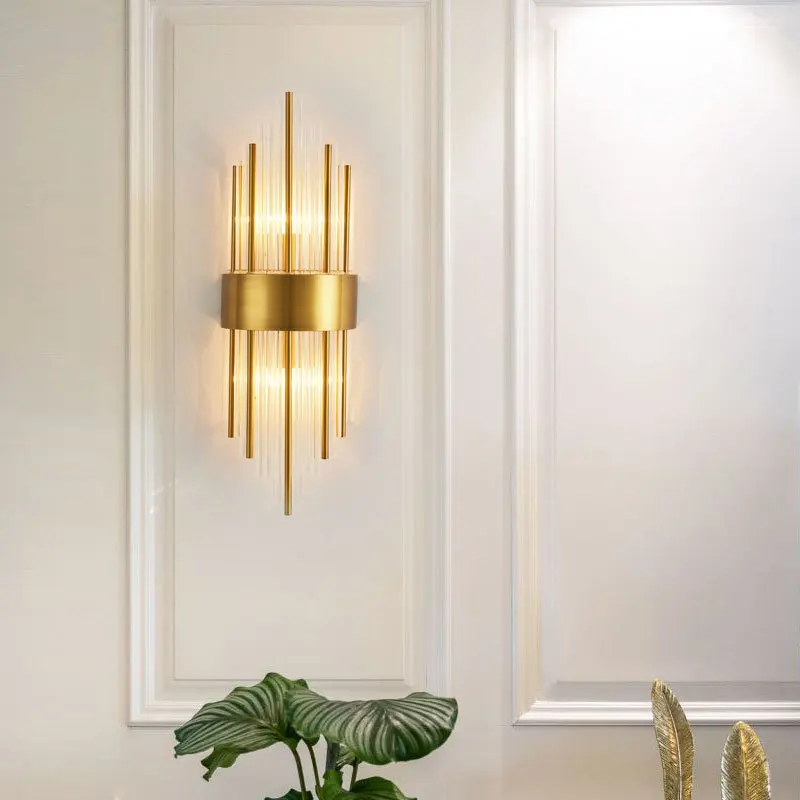 Хит продаж, современные роскошные комнатные Настенные светильники E14 для дома, прикроватный коридор, гостиная, Хрустальный настенный светильник, освещение