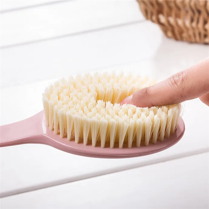 
Bathroom Shower Long Handle Soft Scrubber Back Brush with massage point 