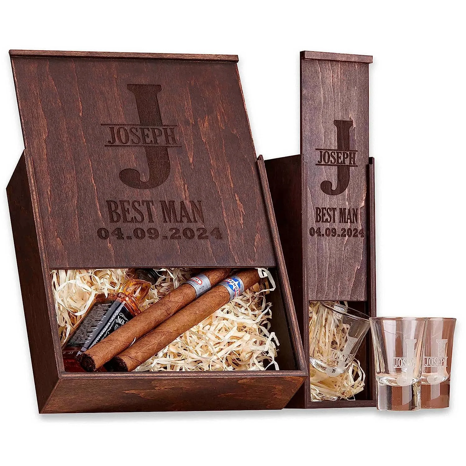 Custom Wooden Boxes Rustic Wood Cigar Box With Sliding Lid Humidor Cigar Box Cigar Case