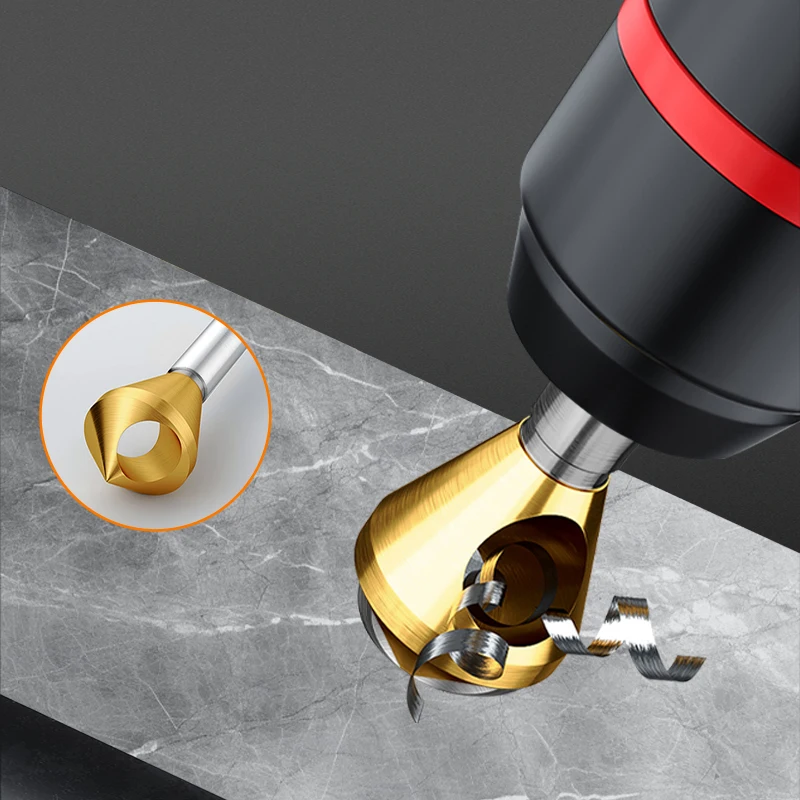 M35 cobalt containing oblique hole chamfering knife, 90 degree deburring inner hole chamfering, countersunk hole chip removal