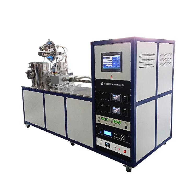 Three target magnetron sputtering coater  with a transition chamber