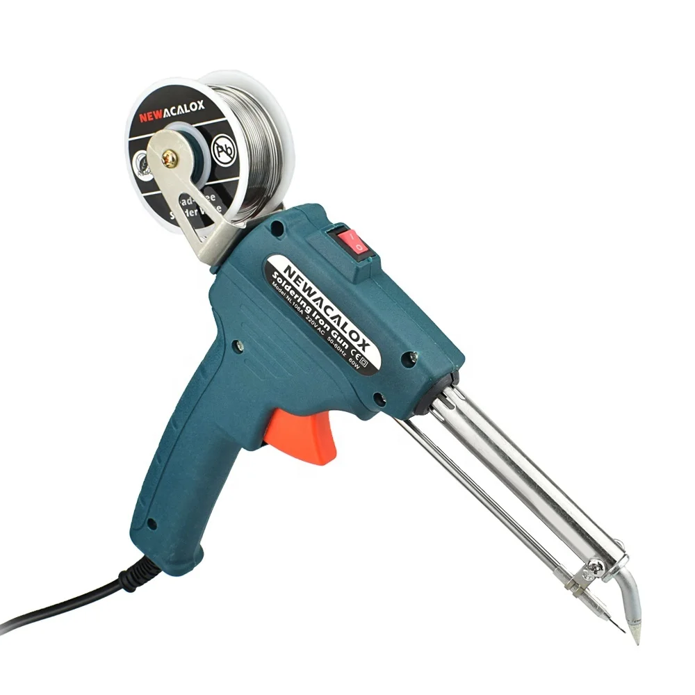 Maixi 220V Manual Yellow Tin Gun Suction Tin Device Electric Welding Gun Tool 60W Single Hand Automatic Send Tin Soldering I