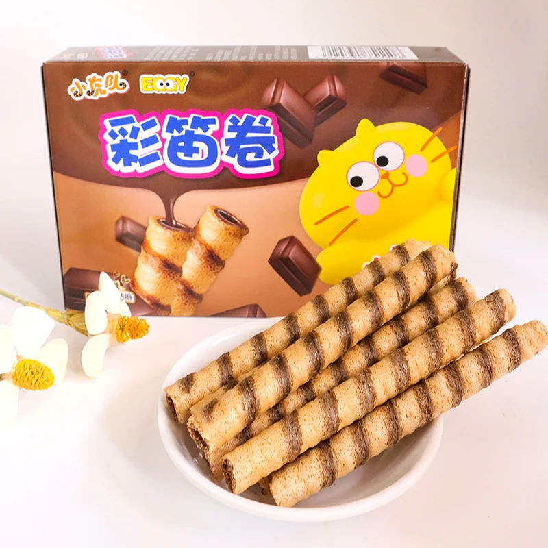 Chocolate flavored color di roll egg roll office internet celebrity casual cake baking dessert decoration biscuit 40g
